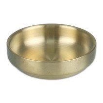 한쿡스 티타늄 한정식그릇 한식그릇 고급식기 방짜느낌식당용그릇 특가판매, 이중찬기155mm