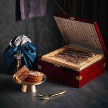 지리산뱀사골 [지리산뱀사골] 벌집꿀 선물세트 모음, 상세 설명 참조, 03-벌집꿀 1.5kg (고가구/선물용보자기)