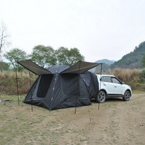 suv차박텐트 트렁크텐트 차박텐트 싼타페차박텐트, 카키색 은색