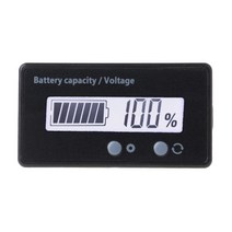 적산계 배터리 인산철 12V/24V/36V/48V LCD 산성 납 리튬 배터리 용량 표시기 전압계 전기 오토바이 스쿠터, 한개옵션0