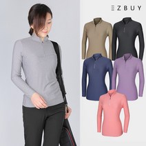 [이지바이] 여성 춘추용 긴팔 집업 티셔츠_예쁜걸 부드러운 집업 티셔츠 / 프리미엄 원단으로 더욱 부드럽고 포근한 빅사이즈 티셔츠 / 6가지 색상 / 골프 / 등산복 / 작업복