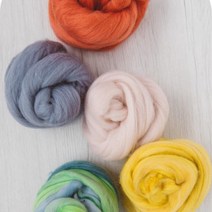 스튜디오분트 80수 오가닉 메리노 양모 이탈리아 수입양모 노뮬싱 95 컬러 10g, 2.어쓰, 10g±1g