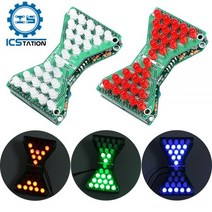 과학전자키트 전자 모래 시계 LED DIY 키트 레이어 PCB 보드 부품 납땜 연습 세트 DC 5V, Red LED Red Light