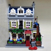 어려운레고 Creatoring Expert 벽돌 은행 카페 코너 모델 Moc 모듈러 하우스 빌딩 블록 장난감 애완 동물 도서 숍 타운 홀 다운타운 식당, 05 detective office