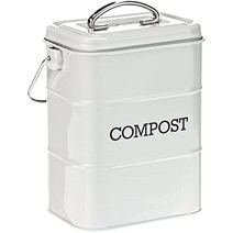 Kitchen Craft Living Nostalgia Steel Compost Bin 3리터-프랑스어 옅은 회색, 그레이일 페, 그레이일 페