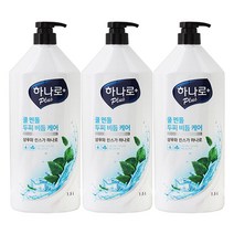하나로 플러스 쿨 멘톨 비듬케어 샴푸 1.5L, 3개, 1500ml