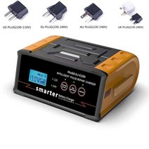 오토바이배터리 자동차 충전 자동복원기 12V24V 배터리 충전기 300W 25A 리드 산 성 건조 물에 대 한 스마트 자동 AGM 펄스 복구 오토바이, UK Plug+호주