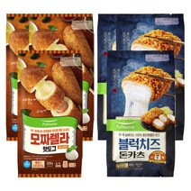 풀무원 모짜렐라핫도그 320g 3개 총 12입 + 블럭치즈돈카츠 420g
