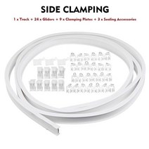 곡선커튼레일 라운드 천장 곡선 커튼레일 커튼봉 커튼링 플라스틱 3M 5M 유연한 천장 커튼 트랙 글라이드, 02 Side Clamping