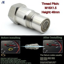 car cel check engine light oxygen sensor adapter m18 x 1.5 촉매 변환기 cel on Fix engine light eliminator