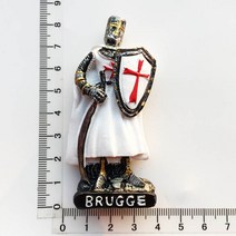 독일 브루주 관광 기념 선물 입체 페인트 중세 갑옷 전사 자석 스티커 냉장고