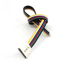 6선 RGBWW 커넥터 배선 30cm(1개)(양쪽 6핀 별도) RGB멀티전선 면발광 RGB멀티연장선 RGB바 RGBLED바, 1개