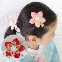 공주마마 신궁중도라지꽃집게핀