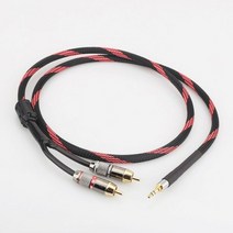 A53 Audiocrast 3.5mm 2RCA 오디오 보조 어댑터 스테레오 분배기 케이블 AUX RCA Y 코드 스마트폰 스피커 태블릿용, 3.5mm straight to rc_3m