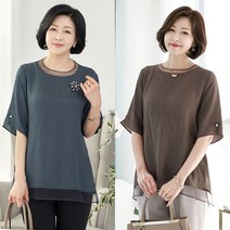 로즈맘 [로즈맘] 인견레이어드블라우스