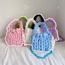 자이언트얀 빅얀 벨벳 망고실 가방 루피실 왕모찌실 핑거니팅 뜨개실 만들기, 벨벳 자이언트얀/20. 벨벳 라임펀치