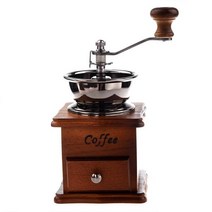 수동 Coffee 글라인더 원목메탈 핸디밀 스파이스 밀 원목 칼라, 1.Chocolate as shownCN, 1.Chocolate as shownCN