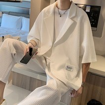 남자블레이저 여름재킷 남자셋업수트 빅사이즈 정장세트 봄여름 자켓 남장세트 남성