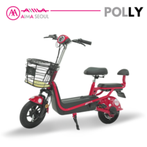 아이마 폴리(POLLY) 전기자전거 - 48V 12Ah 240W의 부담 없는 사이즈와 디자인, 레드