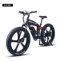광폭 타이어 고급 고가 전기 자전거 MTB 시선 집중 알루미늄 장거리 여행용, 검정, 36V