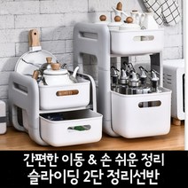 인출식선반 양념 수납 주방 양념통 선반 슬라이드 슬라이딩 수납함 부엌 정리 싱크 정리대