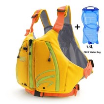 PVC 폼 카약 구명 조끼 CE 인증 부력 보조 안전 낚시 수상 스포츠 구명조끼, with water bag, XL-XXL