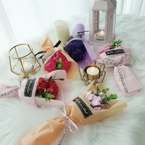 [이거찜] 향기가득 장미 비누꽃 꽃다발 플라워박스 꽃바구니 성년의날 생일, (핑크)11 어머니 생신 축하드려요