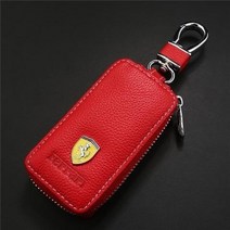 페라리 488 피규어 페라리 엠블럼페라리 F430 488 458 F12 용 자동차 키 백 가죽 키 케이스, 02 Ferrari Red