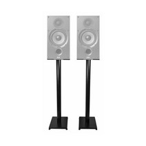 ELAC Debut 2.0 B6.2 북쉘프 스피커용 블랙 37인치 스틸 스피커 스탠드 쌍