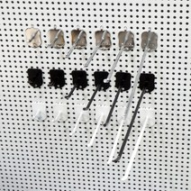 타공판 후크 검정 백색 실버 다양한 사이즈의 후크, 06. 250㎜(타공 지름 5파이용)