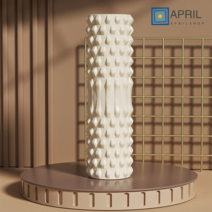 APRILSHOP 다리 마사지 롤러 롤러 마른 다리 강화 판다리 근육 이완 전문 헬스 기구 가정용 폼롤러 슈트, 아이보리, 늑대이빨 45cm