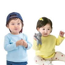 까꿍놀이터 까꿍베이직티3종세트 유아동용 기본티셔츠 국내제작