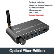 블루투스 5.1 수신기 송신기 U 디스크 재생 동축 광학 3.5MM Aux RL DAC 오디오 어댑터 IR 원격 제어, 02 Optical Edition