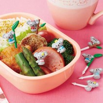 토루네 코알라 도시락픽 4P 꾸미기 반찬꽂이 과일픽 꼬치 포크 플레이팅 핑거푸드