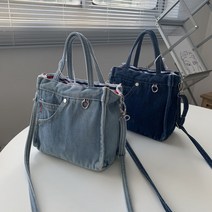 데님 가방 여성 Satchels 캔버스 캐주얼 소프트 숄더 핸드백 지갑 스트리트 스타일 975aEA6c1