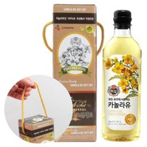 [웰하임] 백설 카놀라유 500ml 1p 선물세트, 50개입