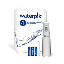 치아 세정기 waterpik 물 플로서 배터리로 작동되는 앰프 휴대용 여행용 앰프 홈, 하얀