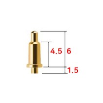 10개 높이 6/1.5 mm 딥 포고핀 10pcs H 6/1.5 mm Dip Pogo Pin
