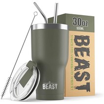 Greens Steel 비스트 30온스 진공 단열 스테인리스 텀블러 컵케이크 핑크, Army Green