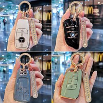 튜모 벤츠 BMW 아우디 폭스바겐 랜드로버 재규어 캐딜락 테슬라 미니 자동차 스마트 키케이스 TPU 골드라인 키커버 전화번호 키링, CDL-01, 큐빅오링-올리브그린