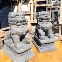 해태 상 (회색)27cm 한쌍 4l6 조각 조형물 해치 국회당 사자 신수 장식 품 인형 인테리어 소 정원, 본상품선택