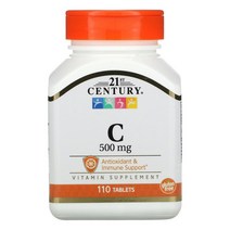 21stCentury 비타민C 500mg 110정, 500 mg, 110 Count