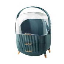 화장품 수납함 더스트 케어 화장대 테이블 수납함 세트 브러쉬 수납함, 2020 그린 스트라이프, 1개