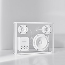 [트랜스페어런트 Transparent] 라지 화이트 투명 블루투스 스피커, WHITE