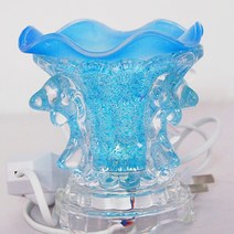 Cilicili 아로마램프 전기향 스탠드 조명 아로마세라피 야간등 오일등 오일 디퓨저, T04-하늘색