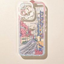 일본풍경 벚꽃 일본풍 동양풍 아이폰케이스 폰케이스 일러스트