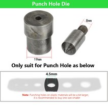 금속 펀치 구멍 및 그로밋 다이 핸드펀치 프레스 기계 금형 의류용 가죽 공예 바느질 액세서리, 07 YKJMJ-Punch-4.5mm
