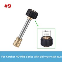 폼랜스 세차 hnyri 확장 지팡이 랜스 g14quot karcher interskol lavor용 고압 세척기 노즐 어댑터에 연결되는 퀵 커넥터, 유형 9