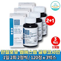 코스트코 글루코사민 무릎 고관절 MSM 50대 먹어야할 관절에 좋은 영양제 프리미엄 조인트 유황가루 엔아세틸글루코사민 JOINTSUPPORT 비타민d, 3박스