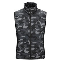 조끼 남성 스마트 가열복 2구 조끼 전열 USB충전식발열조끼 조끼 패딩조끼 남자조끼 겨울조끼 베스트조끼